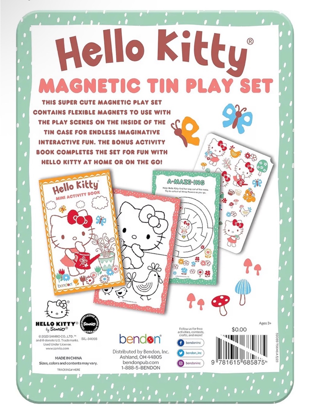 💖✨ NWT Hello Kitty Magnetic Tin Play Scene Kit – Travel Imaginative Play Set! ✨💖 - Picture 2 of 9